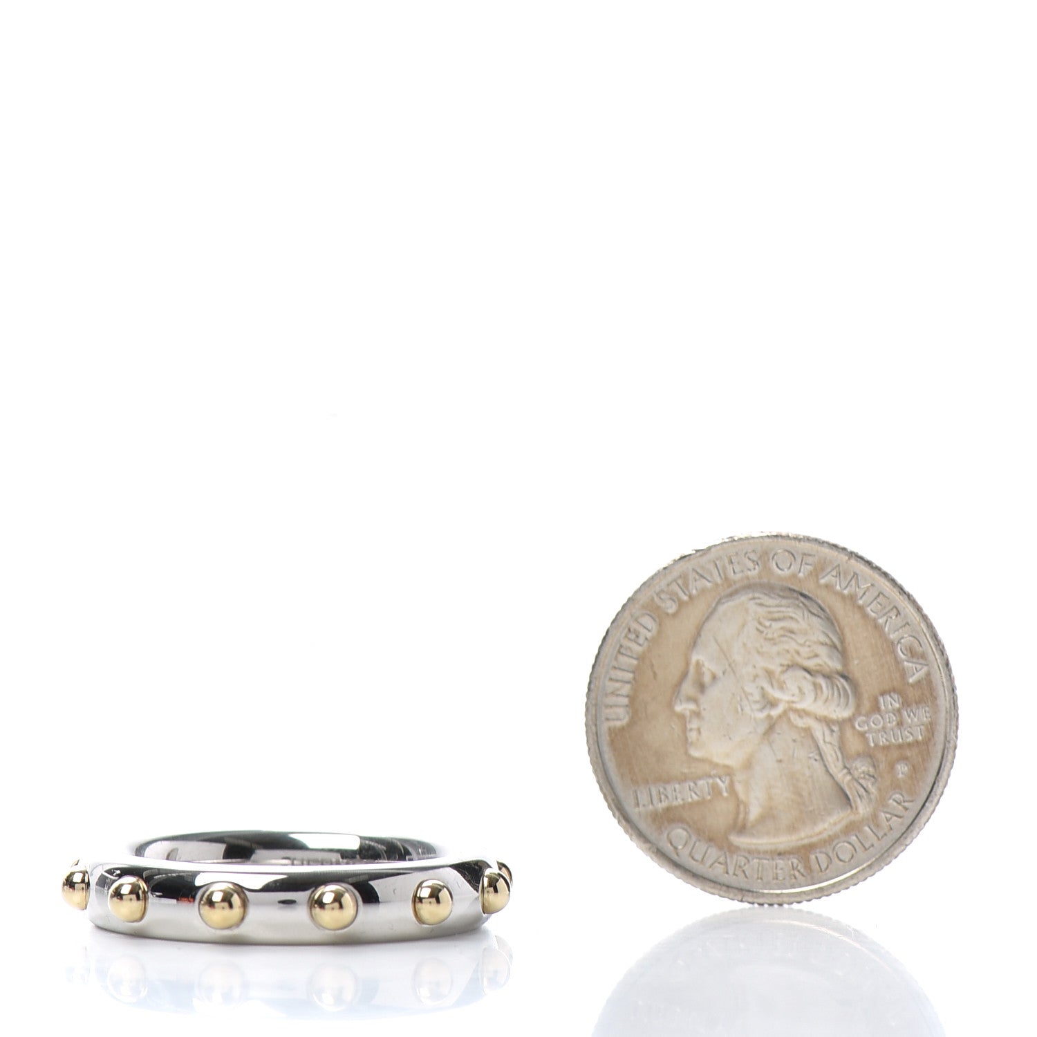 Hermes Palladium Permabrass Mini Dog Scarf Ring 2 of 4