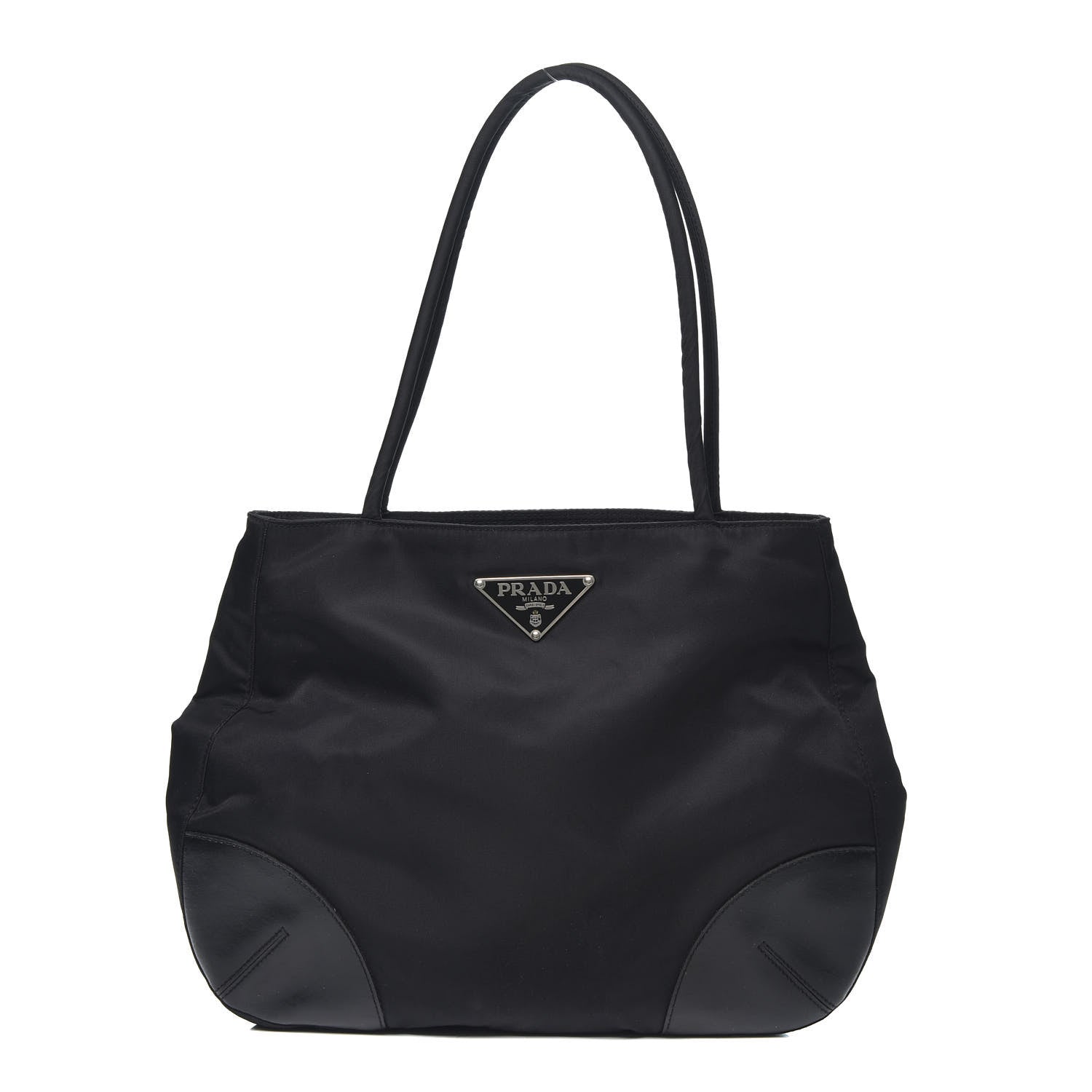 Prada Calfskin Tessuto Nylon Easy Shoulder Bag Black 1 of 9