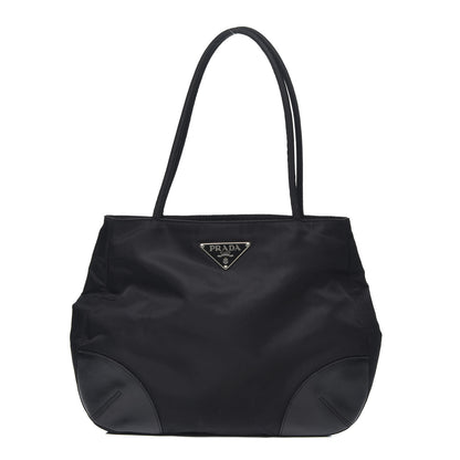 Prada Calfskin Tessuto Nylon Easy Shoulder Bag Black 1 of 9