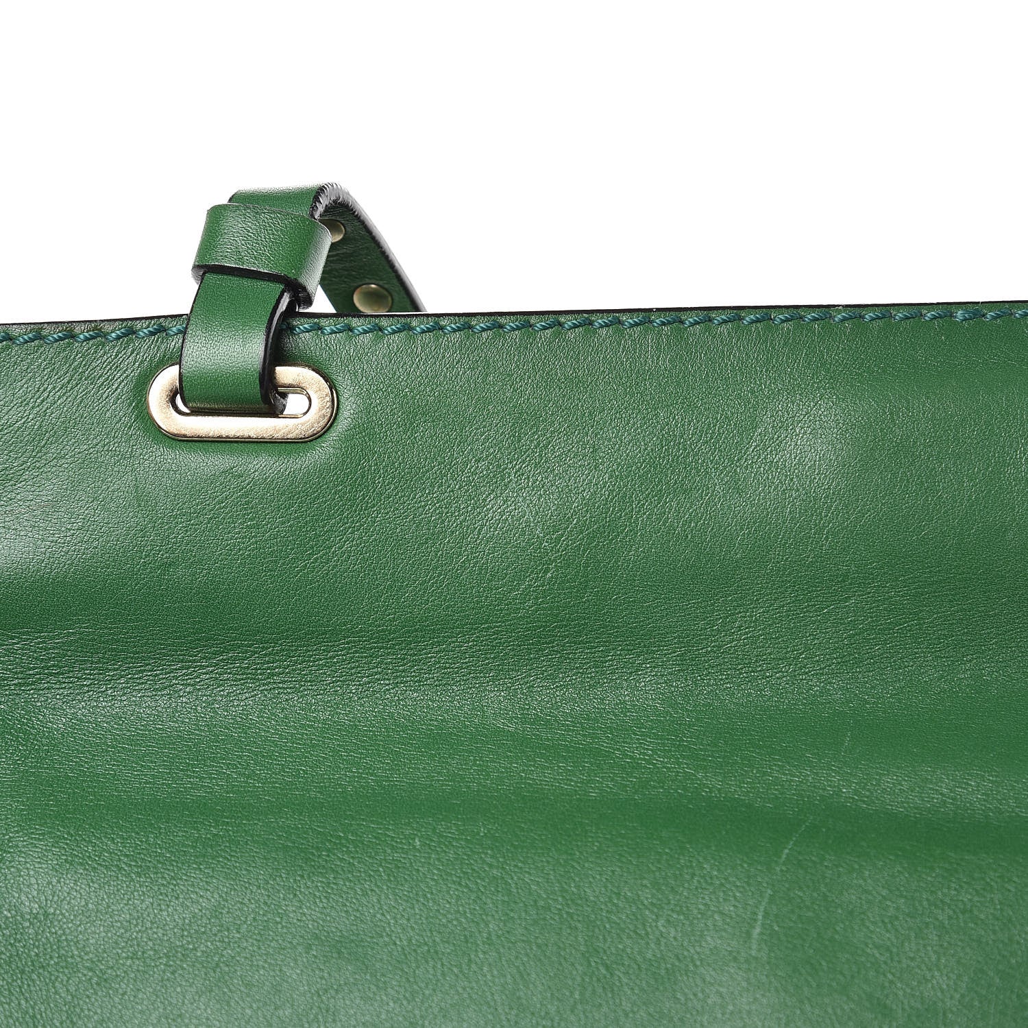Valentino Garavani Vitello Medium Rockstud Tote Emerald 10 of 13
