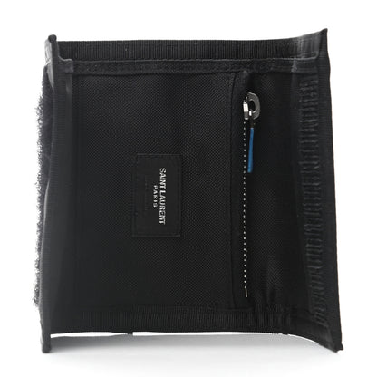 Saint Laurent Nylon Constellation Print Tiny Buffalo Wallet Black 5 of 7