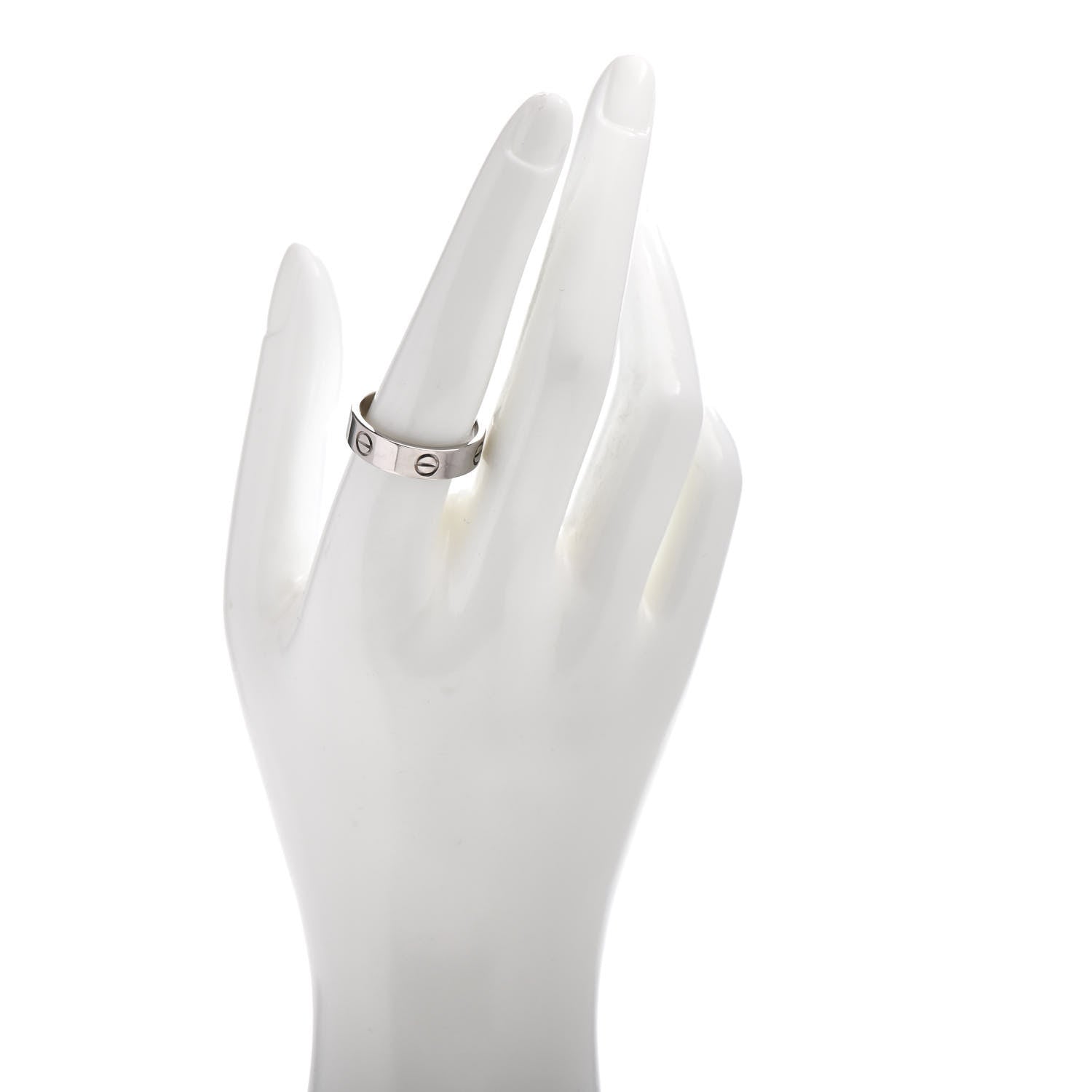 Cartier 18K White Gold 5.5mm LOVE Ring 60 9 2 of 4