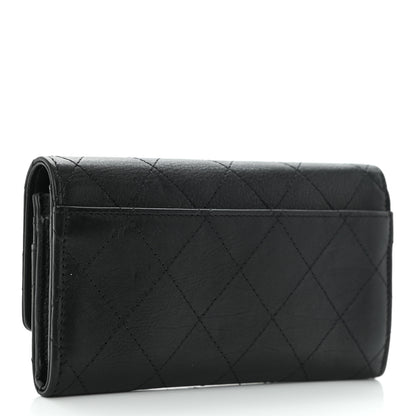 Chanel Calfskin Diamond Stitched CC Wallet Black 3 of 9