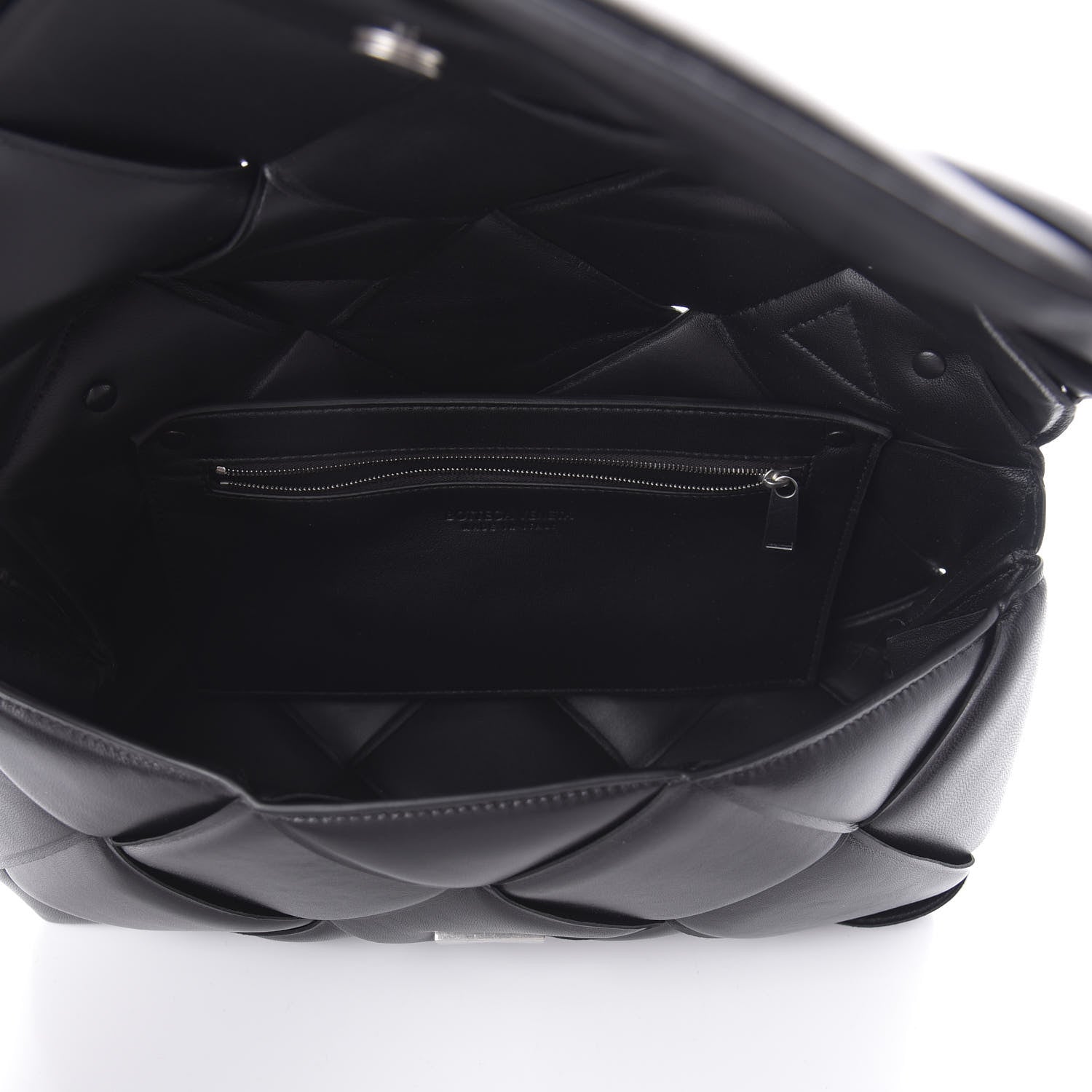 Bottega Veneta Nappa Intreccio Padded Top Handle Shoulder Bag Black 5 of 9