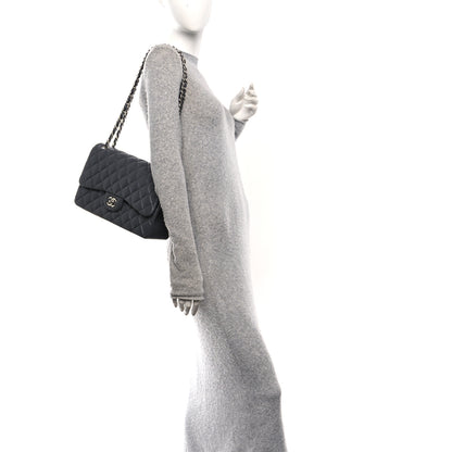 Chanel Lambskin Quilted Jumbo Double Flap Dark Grey 2 of 11