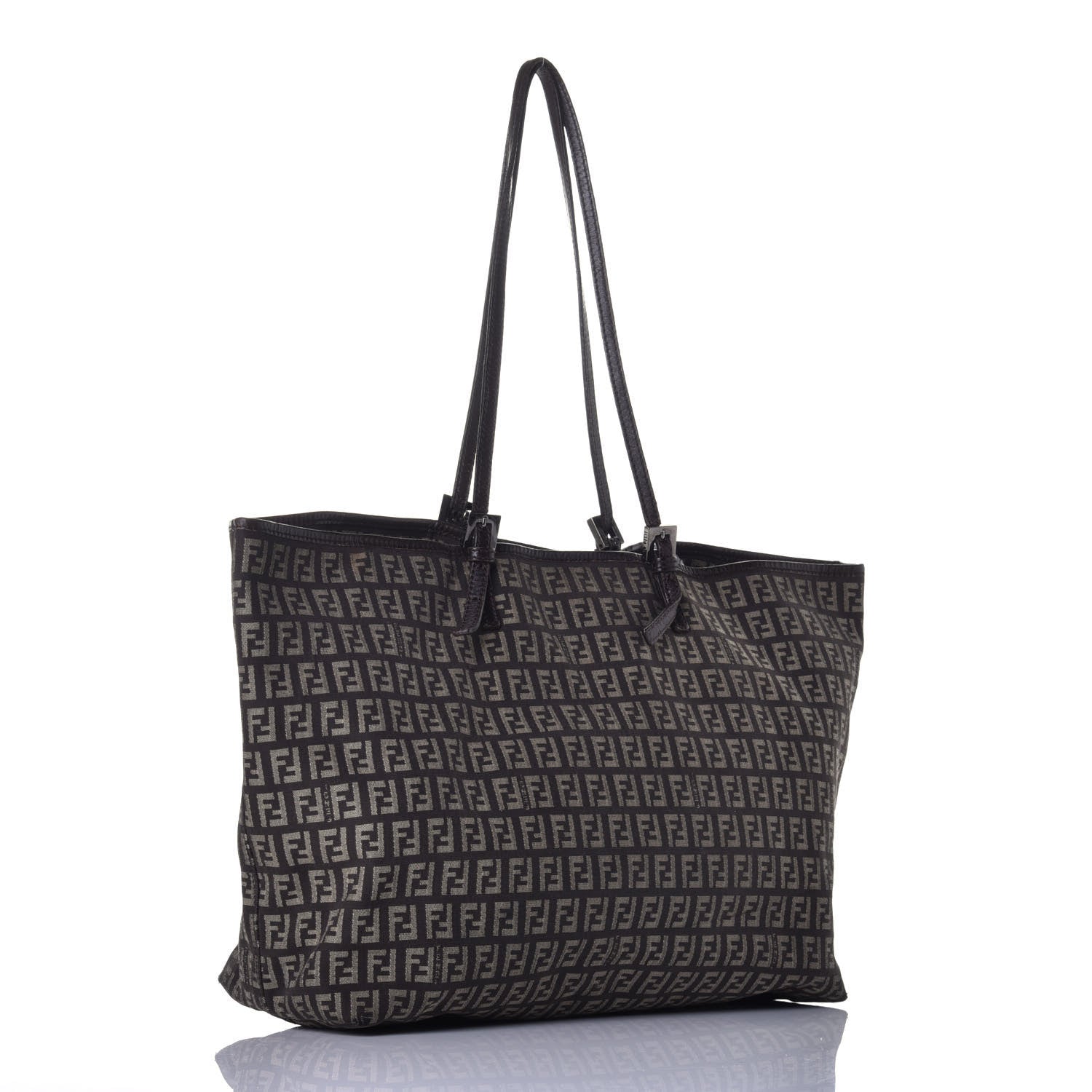 Fendi Zucchino Shopping Tote Tobacco Brown 3 of 8