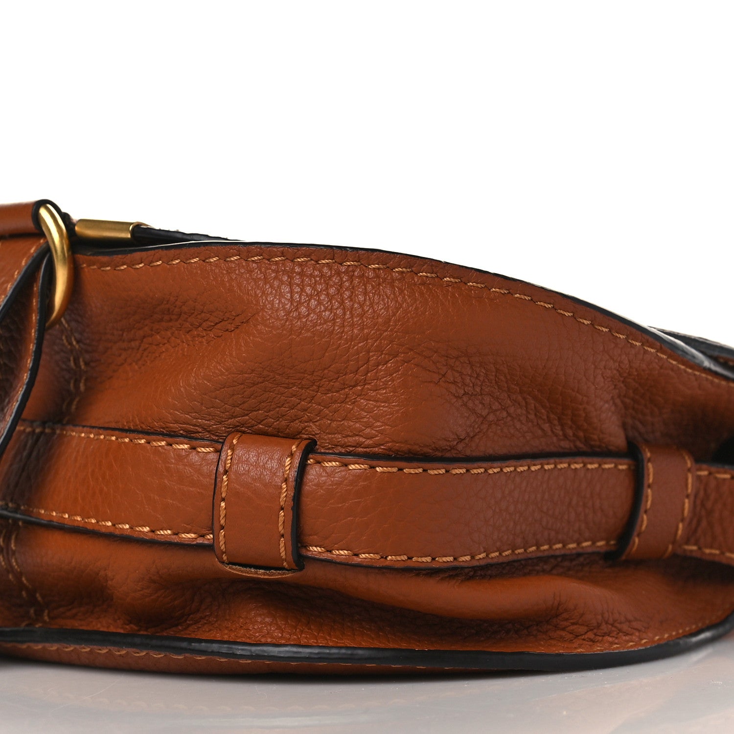 Chloe Calfskin Mini Marcie Round Crossbody Bag Tan 10 of 10