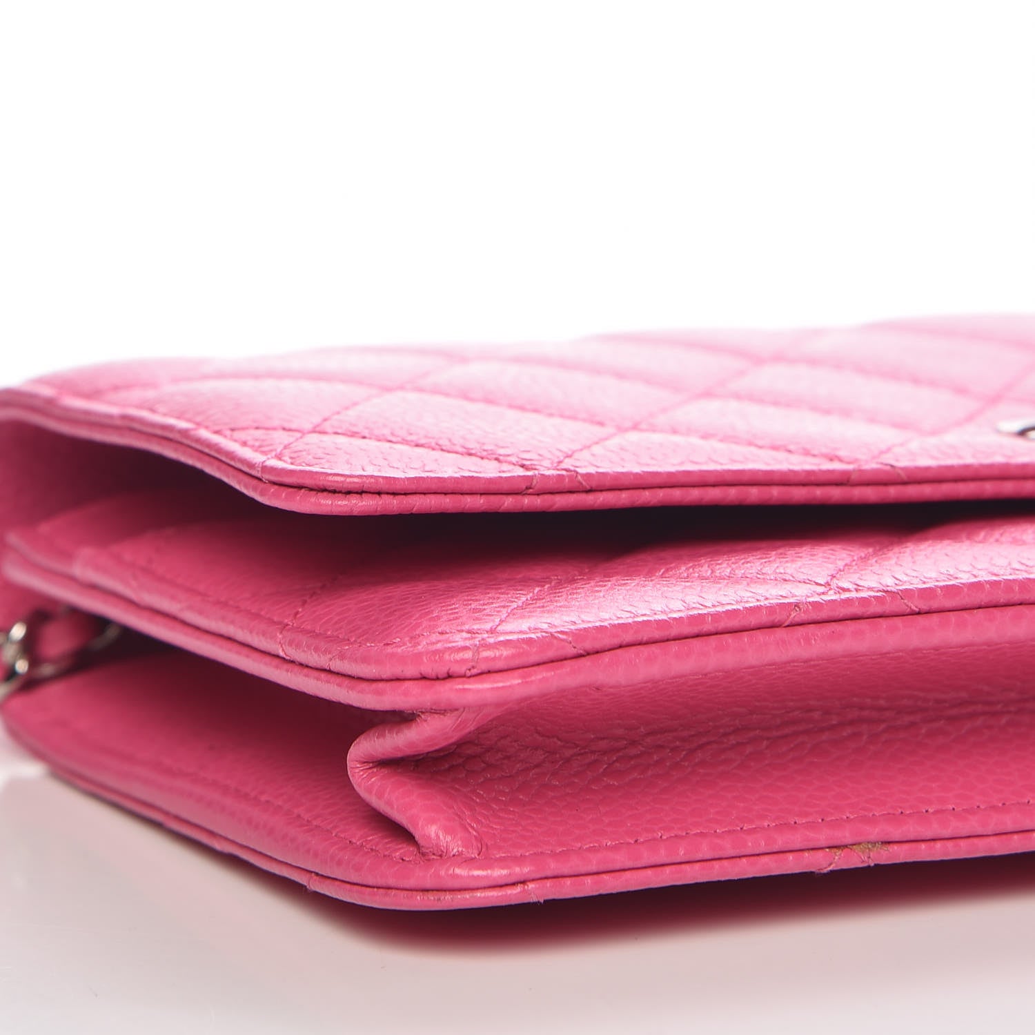 Chanel Caviar Quilted Wallet on Chain WOC Pink 9 of 12