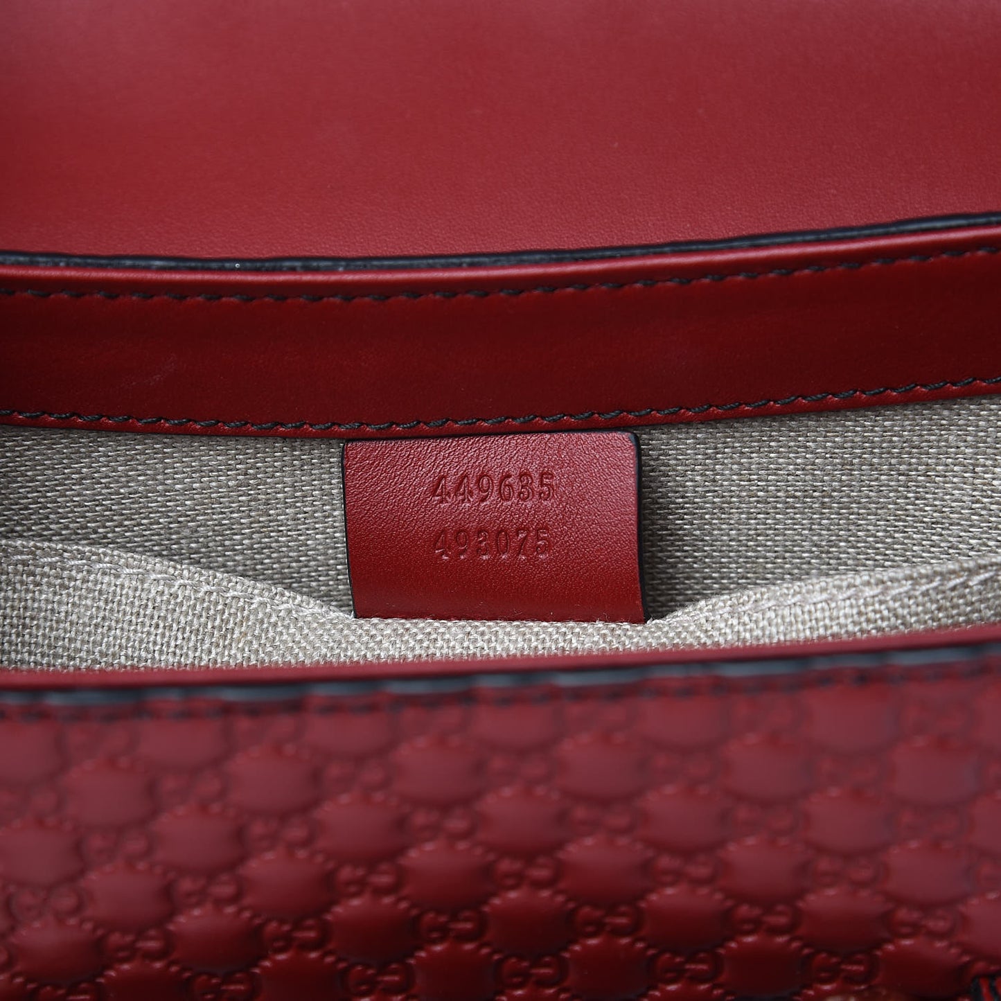 Microguccissima Medium Emily Chain Shoulder Bag Red