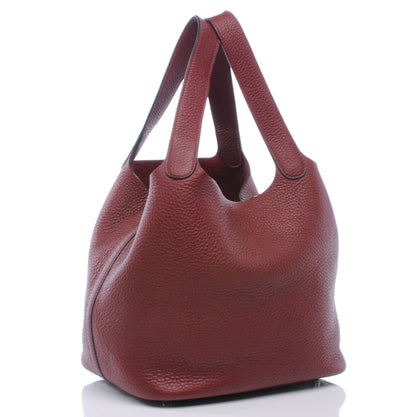 Hermes Taurillon Clemence Picotin MM Rouge Garance 3 of 6