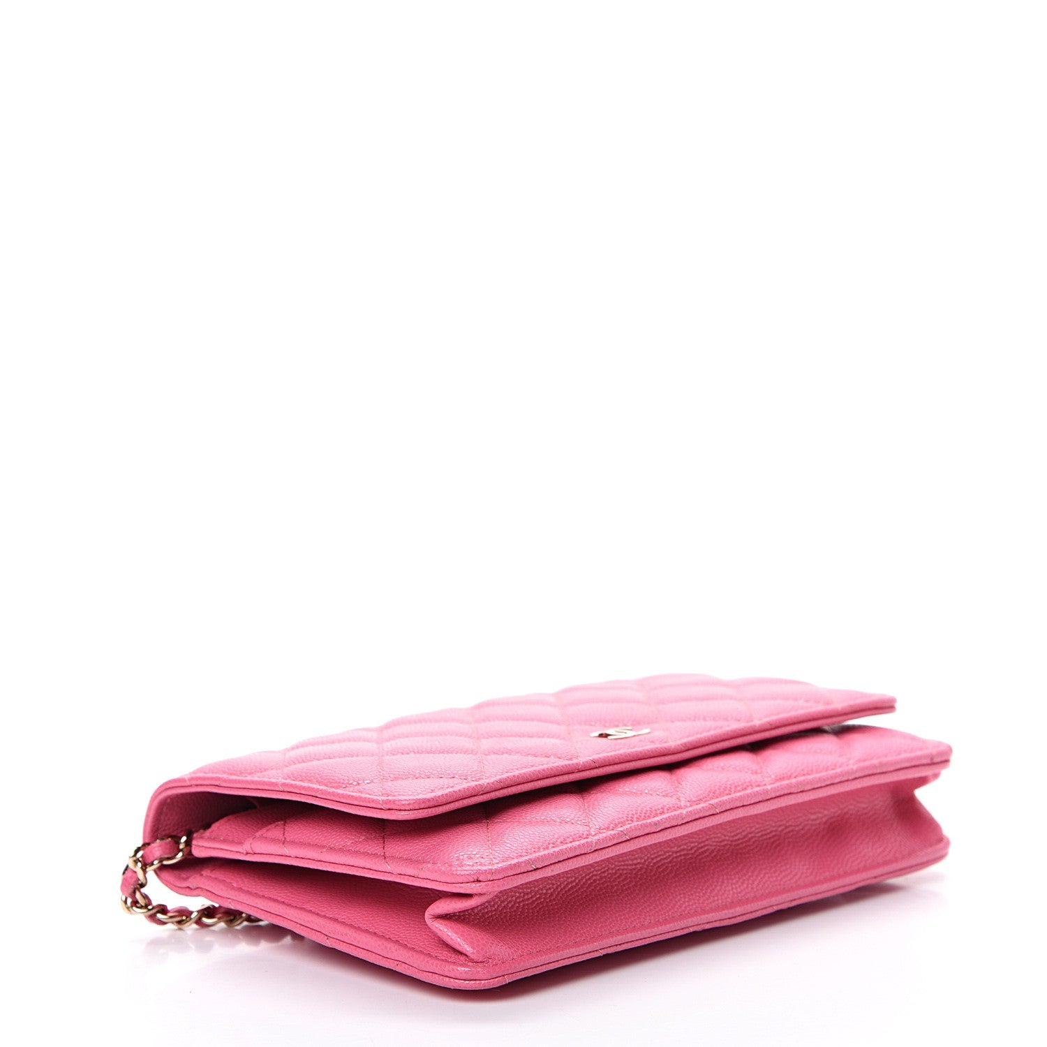 Chanel Caviar Quilted Wallet on Chain WOC Pink 3 of 12