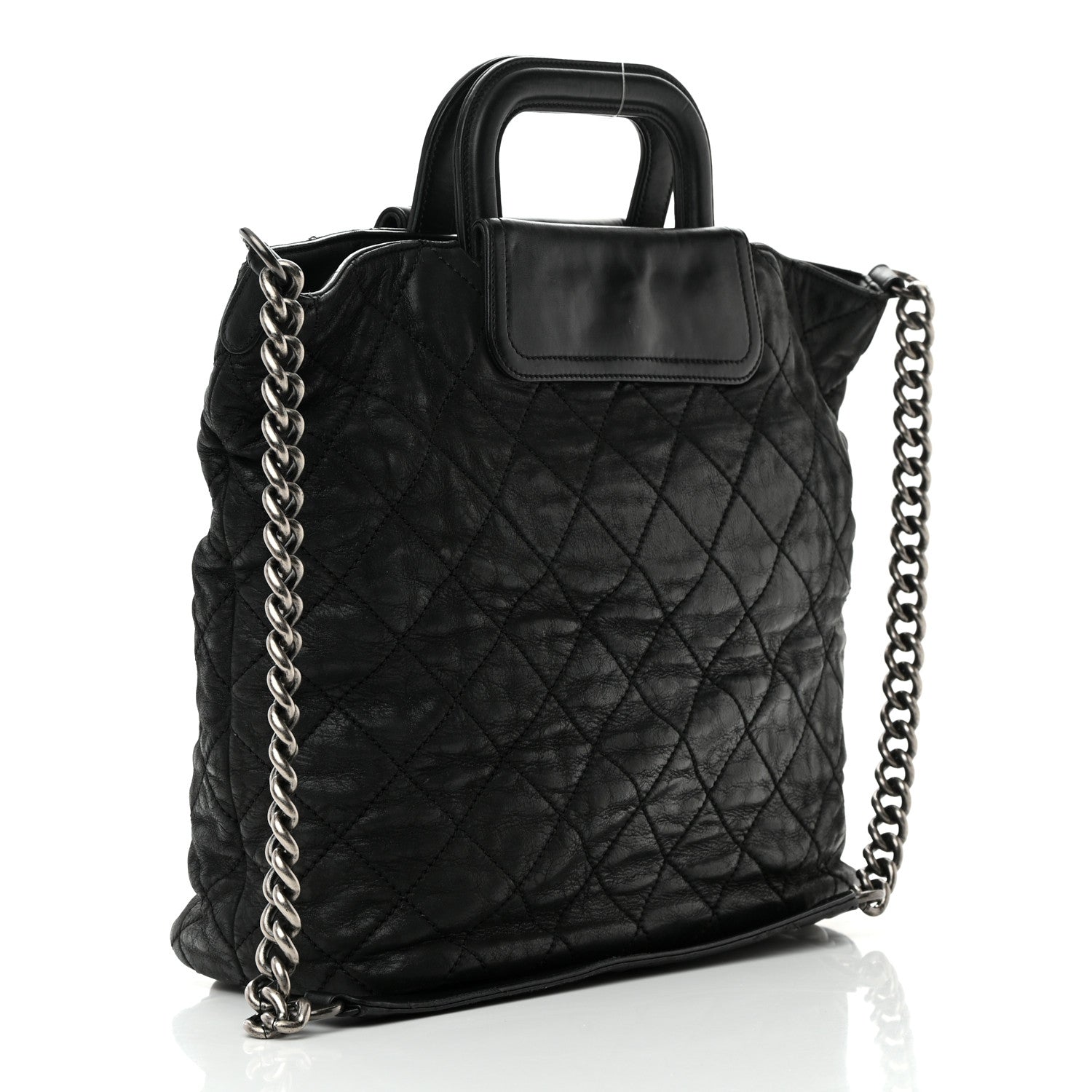 Chanel Iridescent Calfskin Quilted In The Mix Shopping Tote Black 3 of 23
