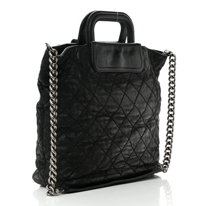 Chanel Iridescent Calfskin Quilted In The Mix Shopping Tote Black 3 of 23