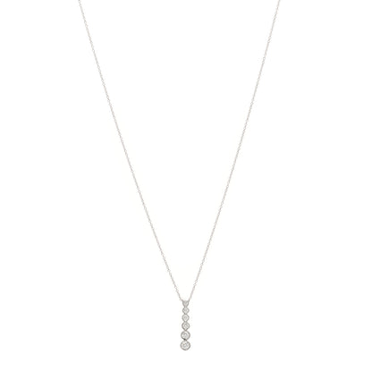Tiffany Platinum Diamond Jazz Graduated Drop Pendant Necklace 1 of 5