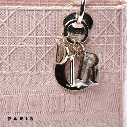 Christian Dior Canvas Embroidered Medium Lady D-Lite Bois De Rose 9 of 9