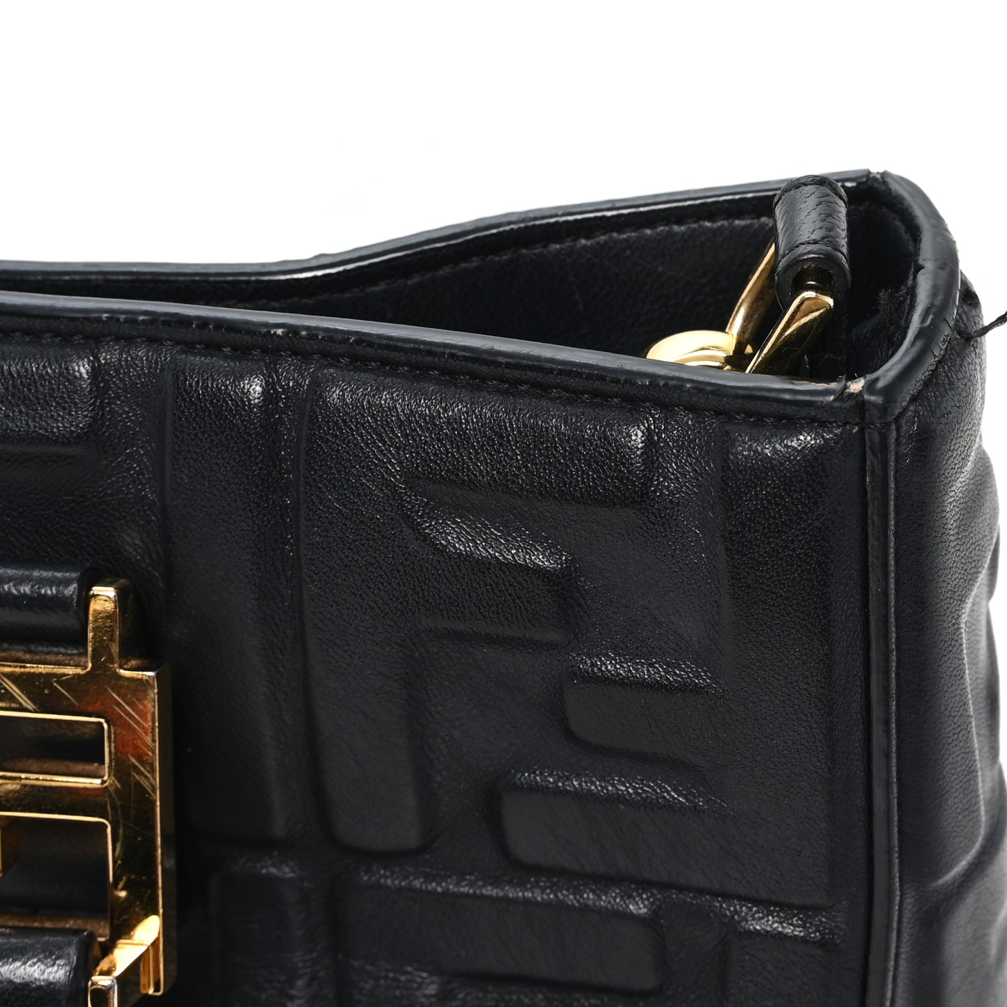 Nappa FF 1974 Embossed Small FF Tote Black
