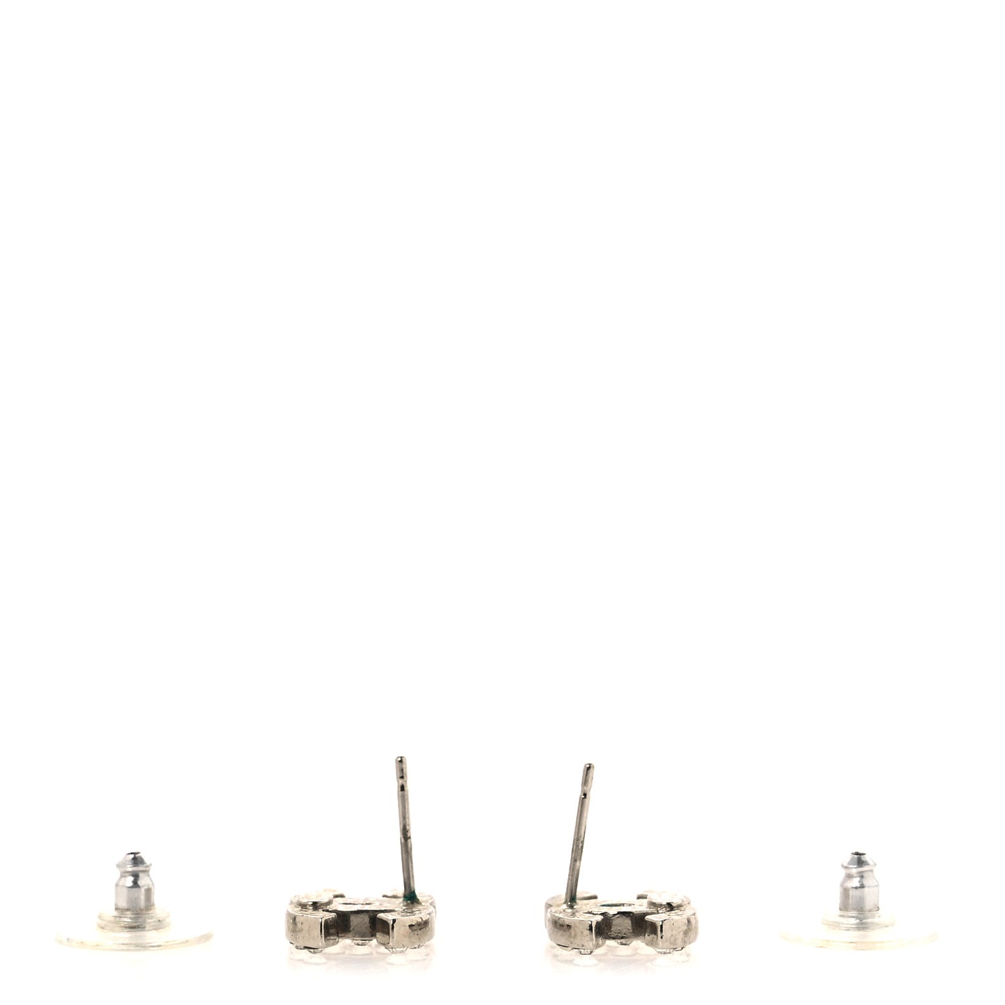 Crystal CC Earrings Silver