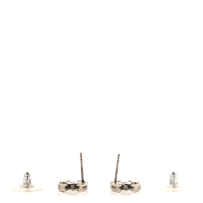 Chanel Crystal CC Earrings Silver 3 of 5