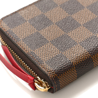 Louis Vuitton Damier Ebene Clemence Wallet Cherry 7 of 8