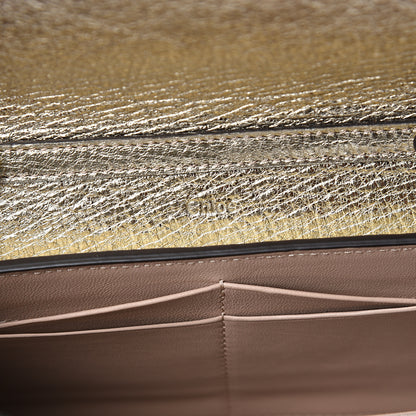 Chloe Metallic Textured Calfskin Aby Chain Wallet Gold 5 of 10