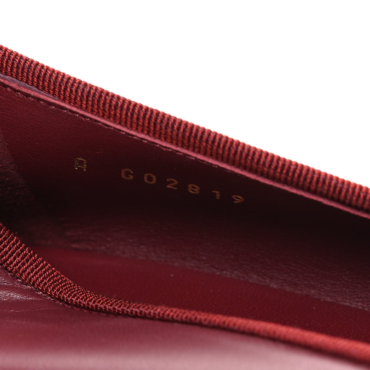 Lambskin Cap Toe CC Ballerina Flats 38.5 Burgundy Pink
