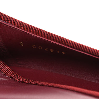 Chanel Lambskin Cap Toe CC Ballerina Flats 38.5 Burgundy Pink 10 of 11