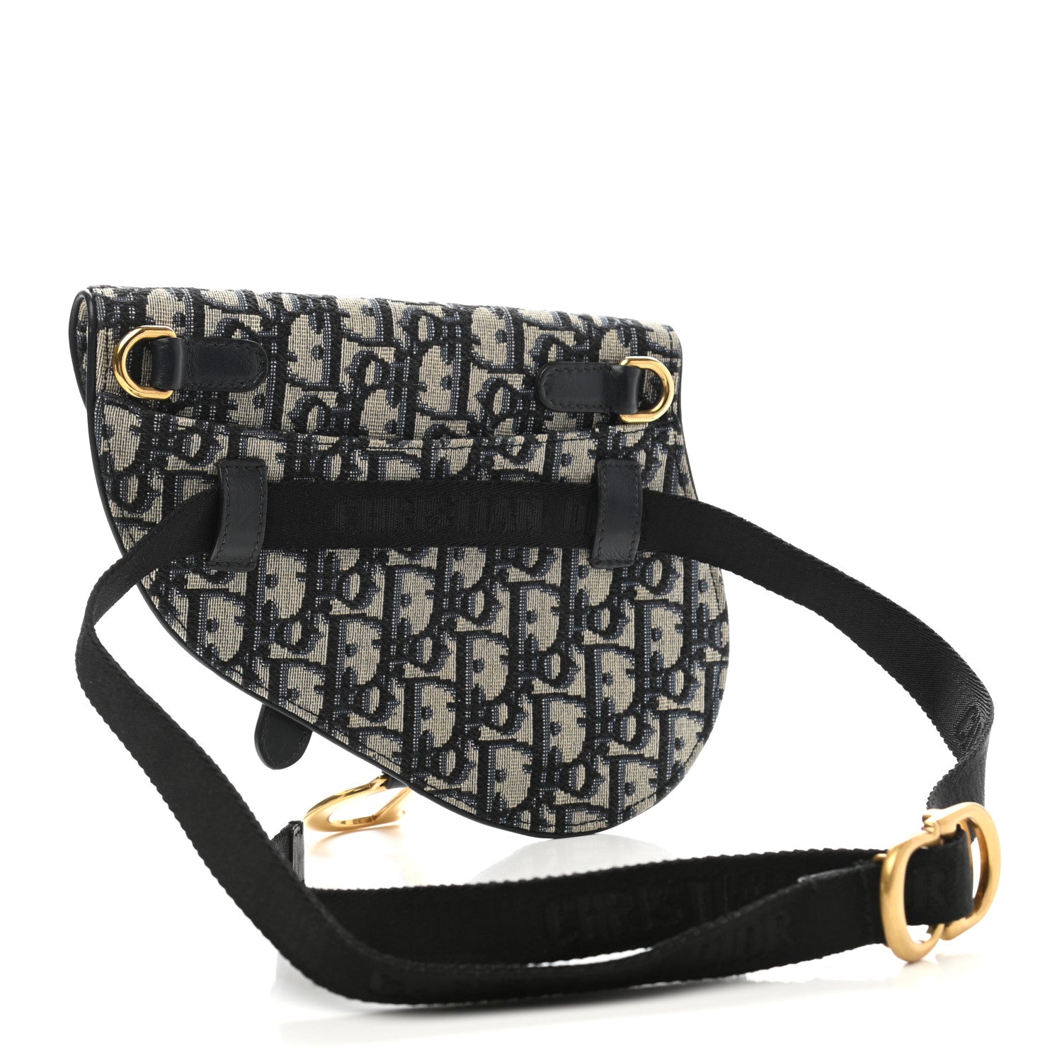 Christian Dior Oblique Saddle Belt Bag Blue 3 of 14