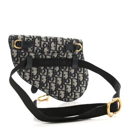 Christian Dior Oblique Saddle Belt Bag Blue 3 of 14