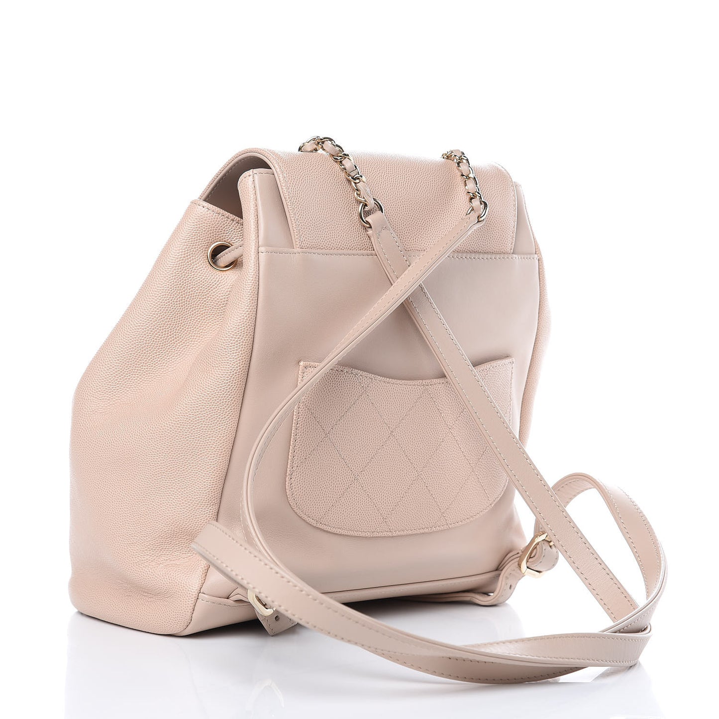 Caviar Quilted Business Affinity Backpack Beige