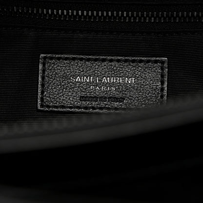 Saint Laurent Calfskin Y Quilted Monogram Monochrome Large Loulou Chain Satchel Black 6 of 10