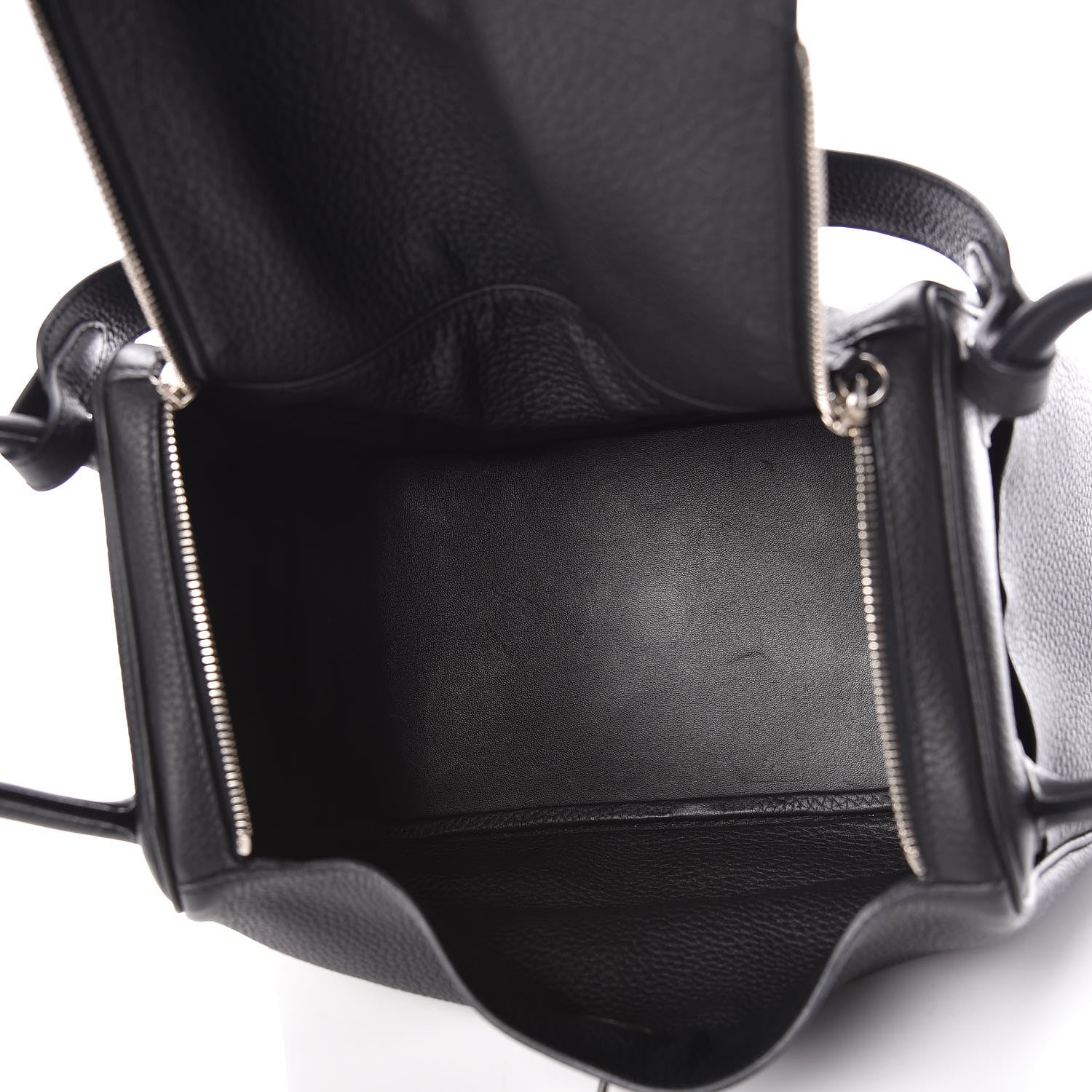 Hermes Taurillon Clemence Lindy 30 Black 7 of 14