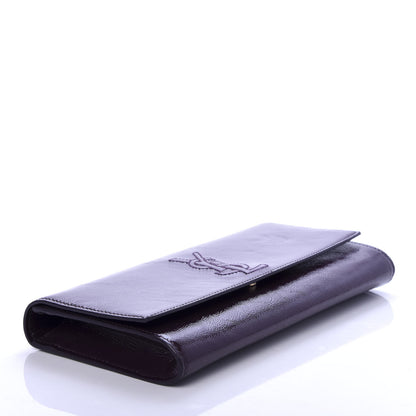 Saint Laurent Calfskin Small Belle De Jour Clutch Purple 4 of 6