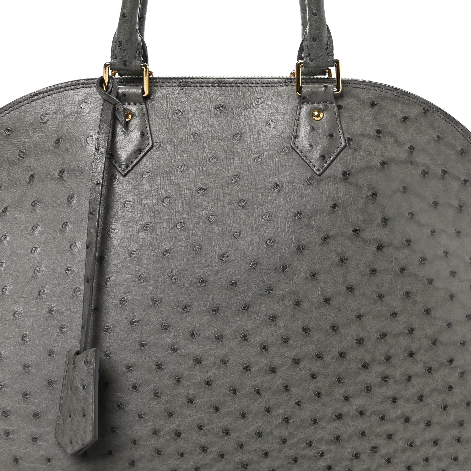 Louis Vuitton Ostrich Alma MM Gris 7 of 10