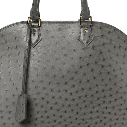 Louis Vuitton Ostrich Alma MM Gris 7 of 10
