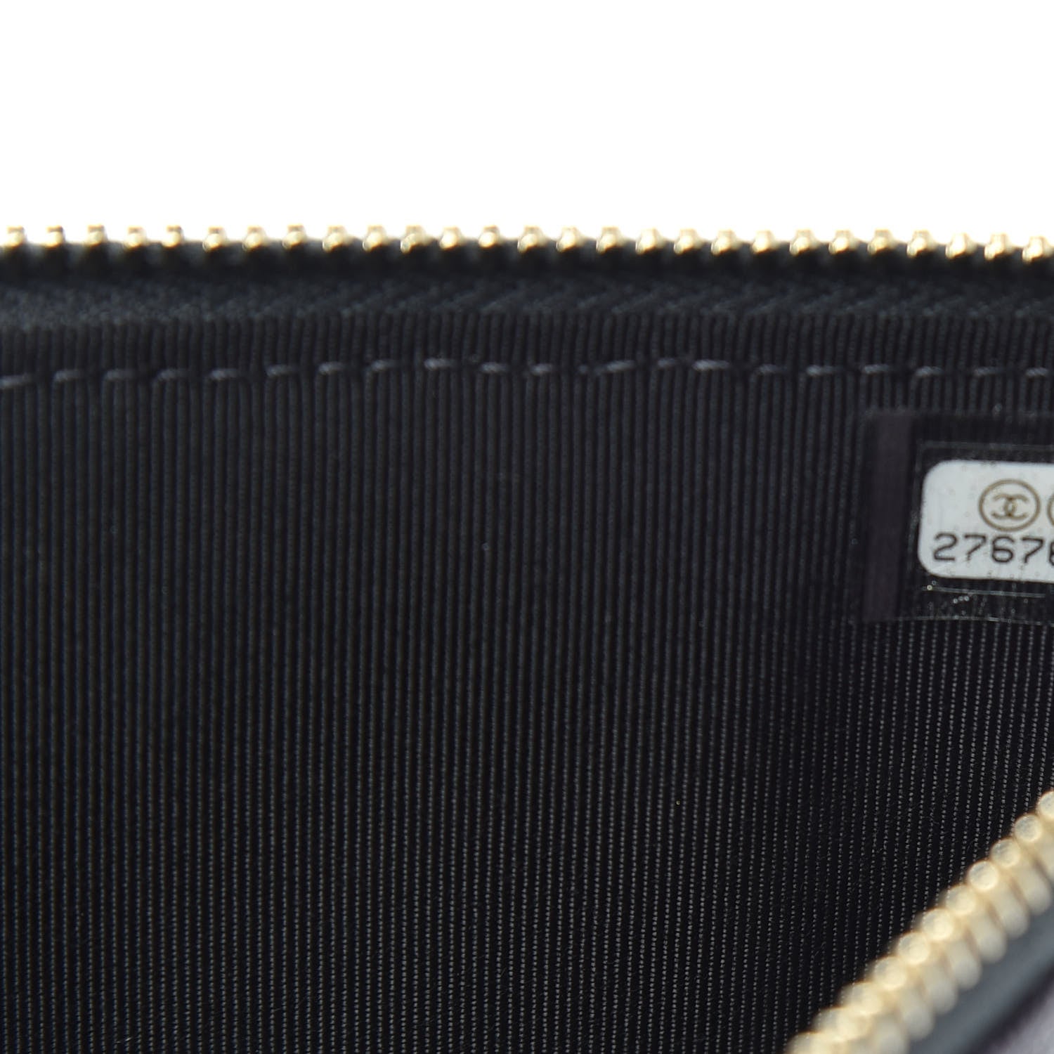 Chanel Iridescent Caviar Quilted Classic Flat Wallet Pouch Black 6 of 8