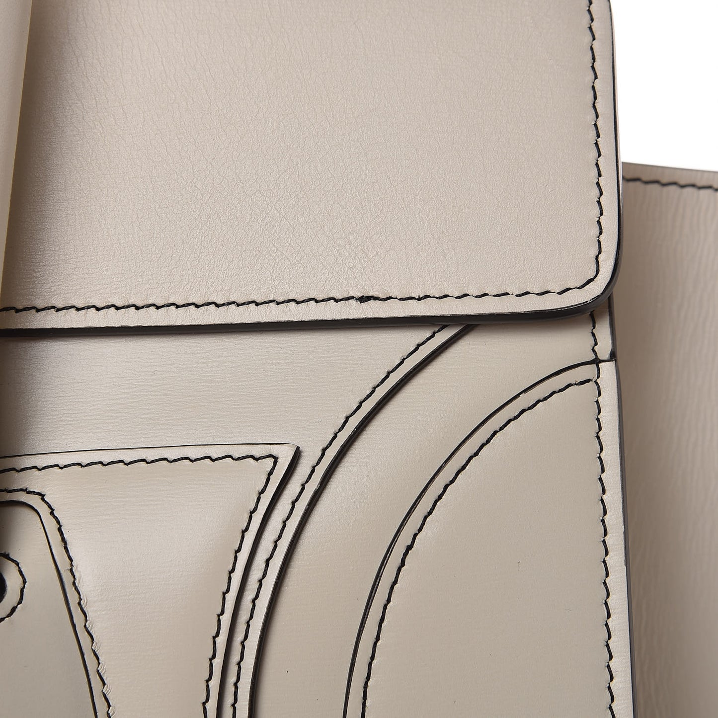 Satin Calfskin Mini Debossed Luggage White