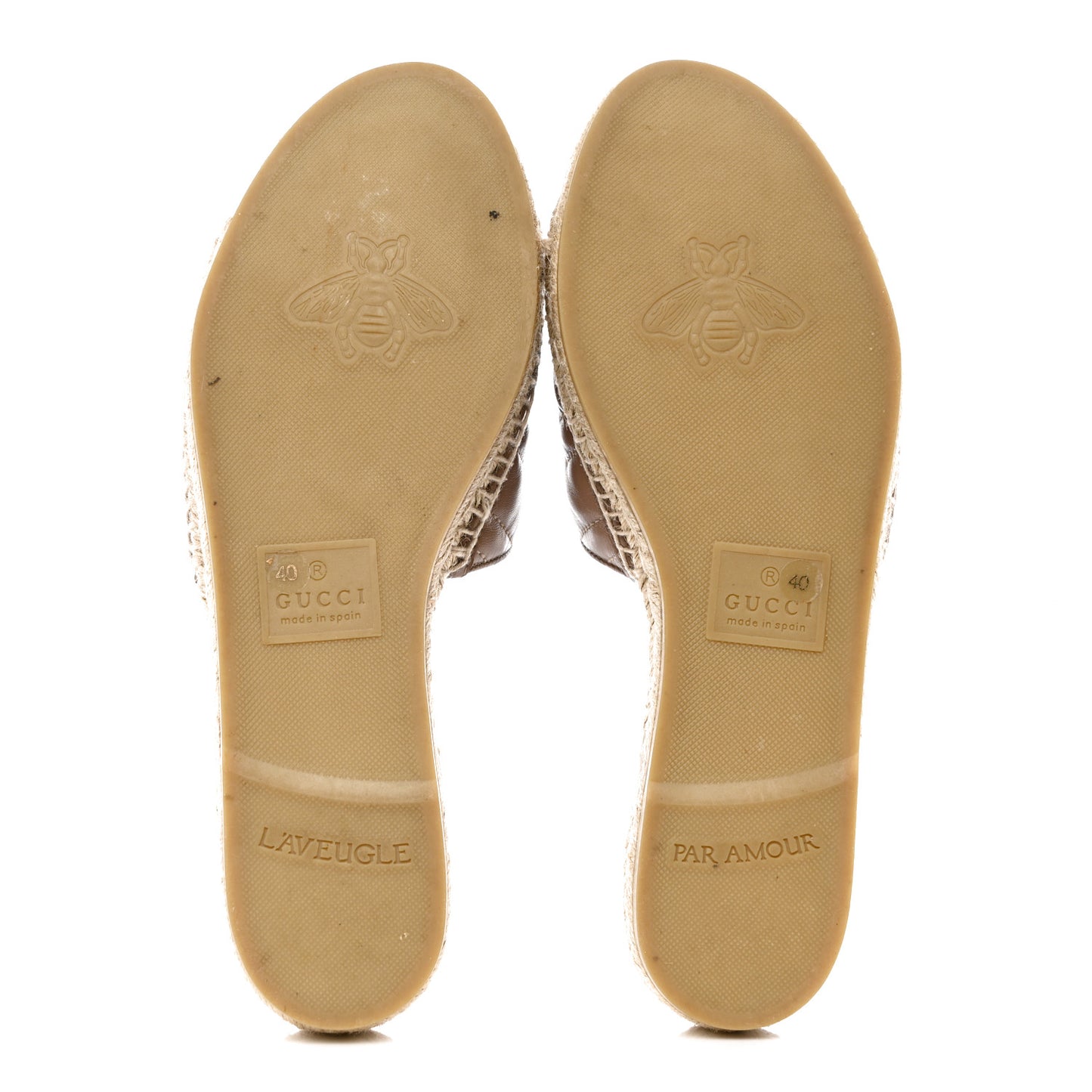 Nappa Matelasse GG Marmont Espadrille Slide Sandals 40 Porcelain Rose