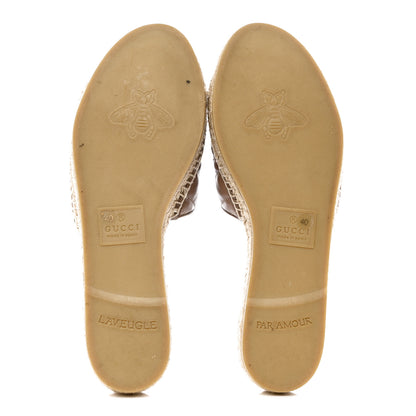 Gucci Nappa Matelasse GG Marmont Espadrille Slide Sandals 40 Porcelain Rose 5 of 11