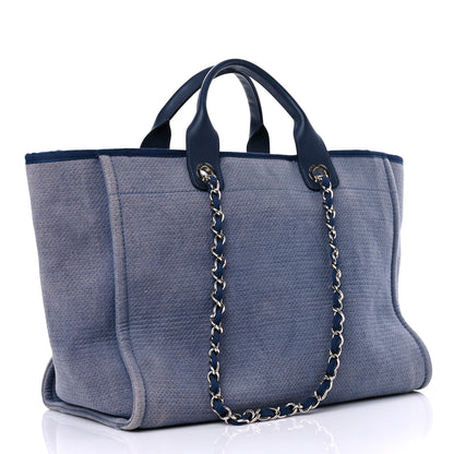 Chanel Canvas Medium Deauville Tote Blue 3 of 18