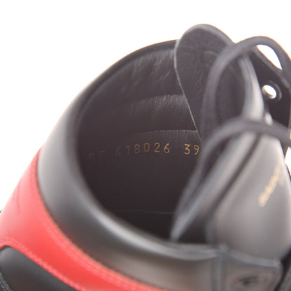Saint Laurent Calfskin Court Classic SL/10H High Top Sneakers 39.5 Black Red 9 of 12