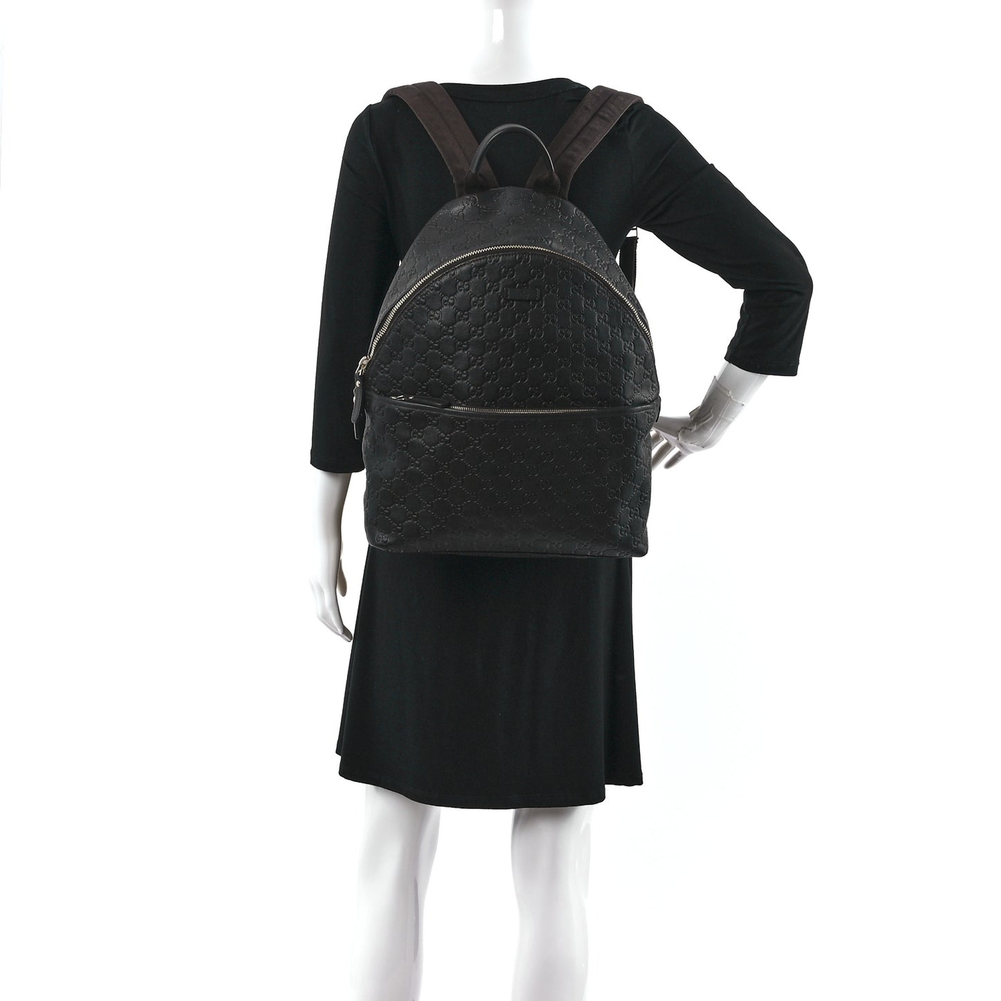 Guccissima Medium Classic Backpack Dark Brown