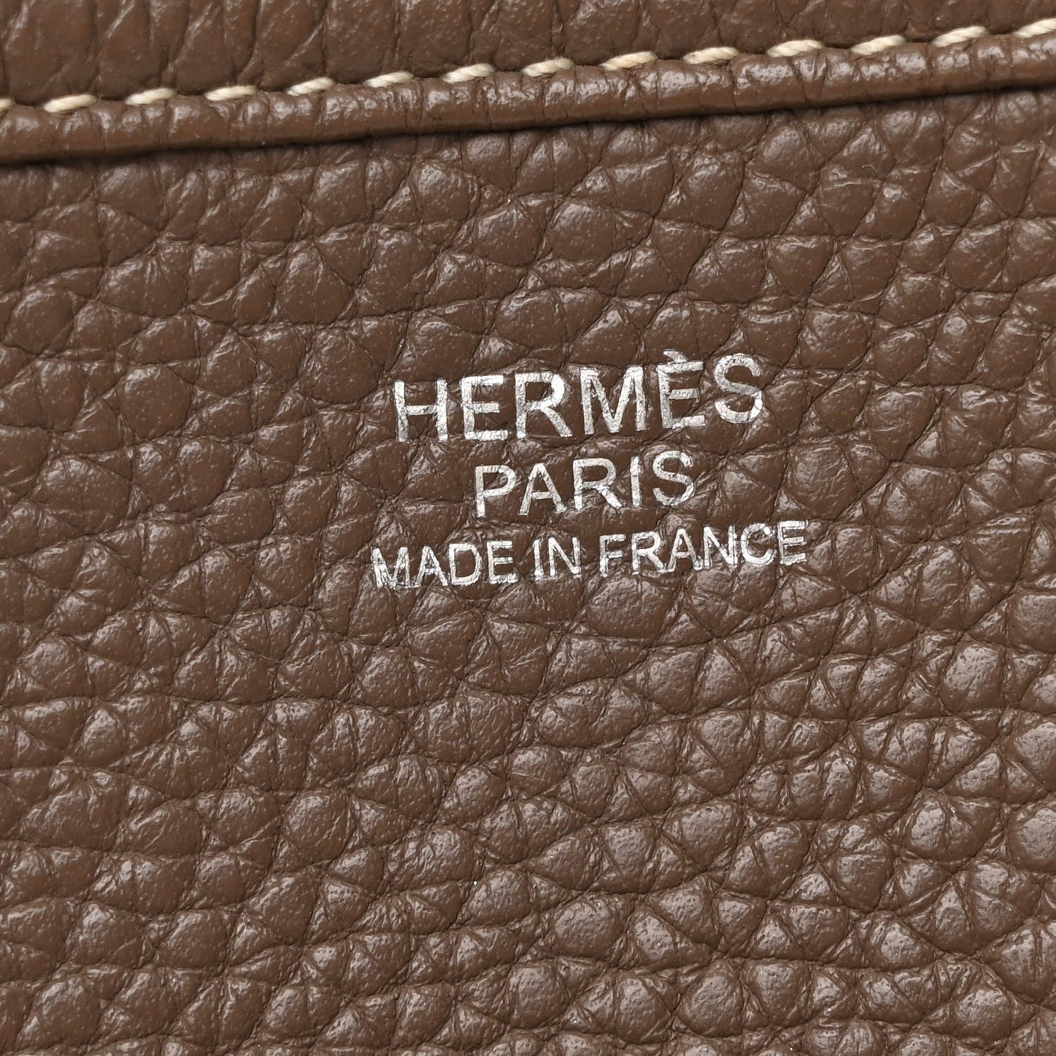 Hermes Taurillon Clemence Evelyne III GM Etoupe 6 of 12