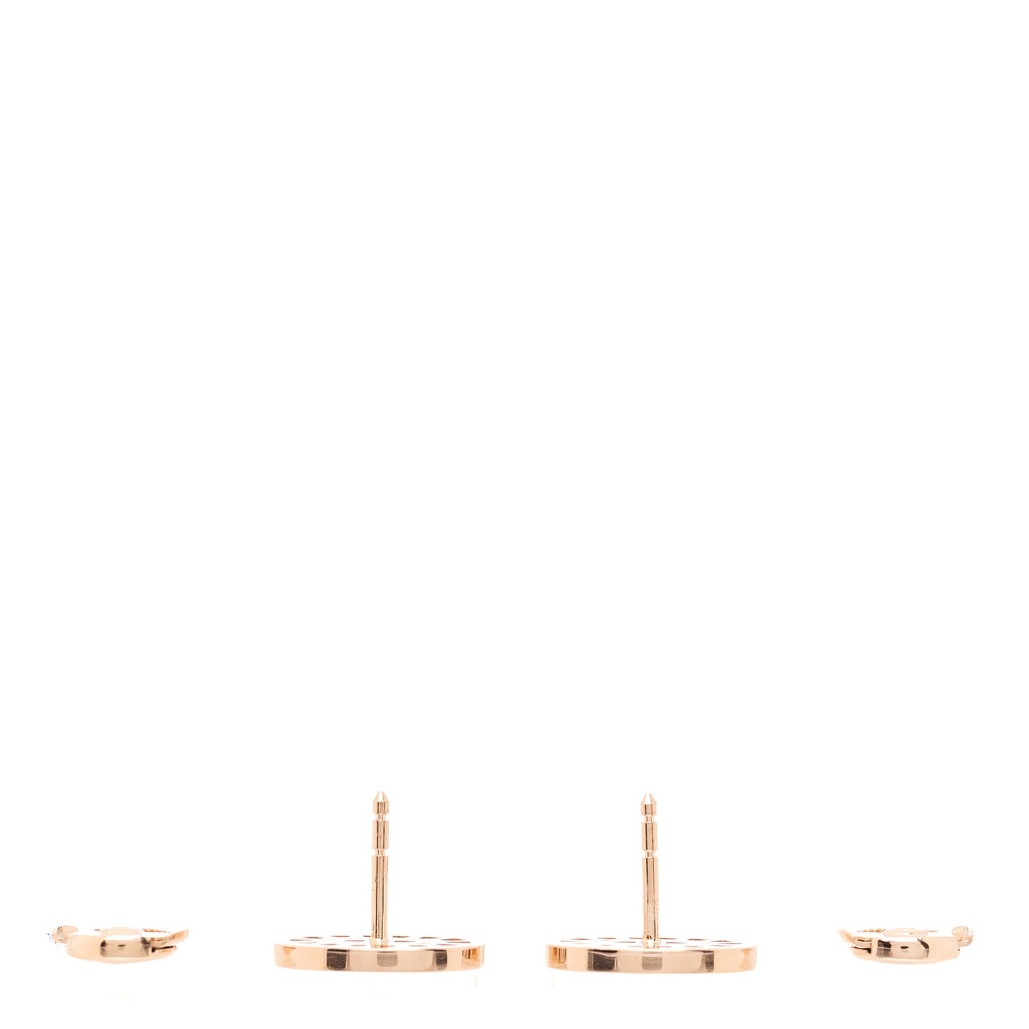 18K Rose Gold Diamond Chaine d'Ancre Divine Stud Earrings