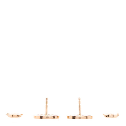 Hermes 18K Rose Gold Diamond Chaine d'Ancre Divine Stud Earrings 4 of 5