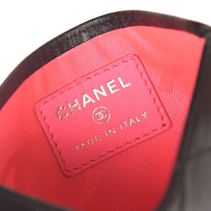 Chanel Calfskin Quilted Cambon Card Holder Black White 5 of 9