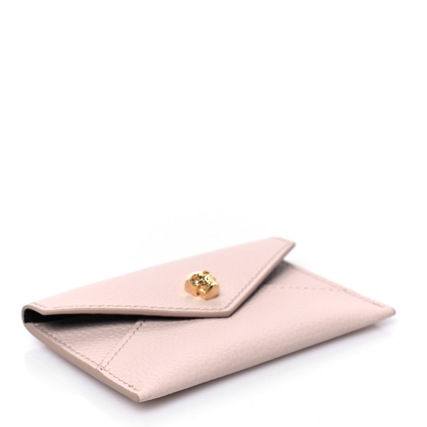 Calfskin Skull Envelope Card Holder Teint