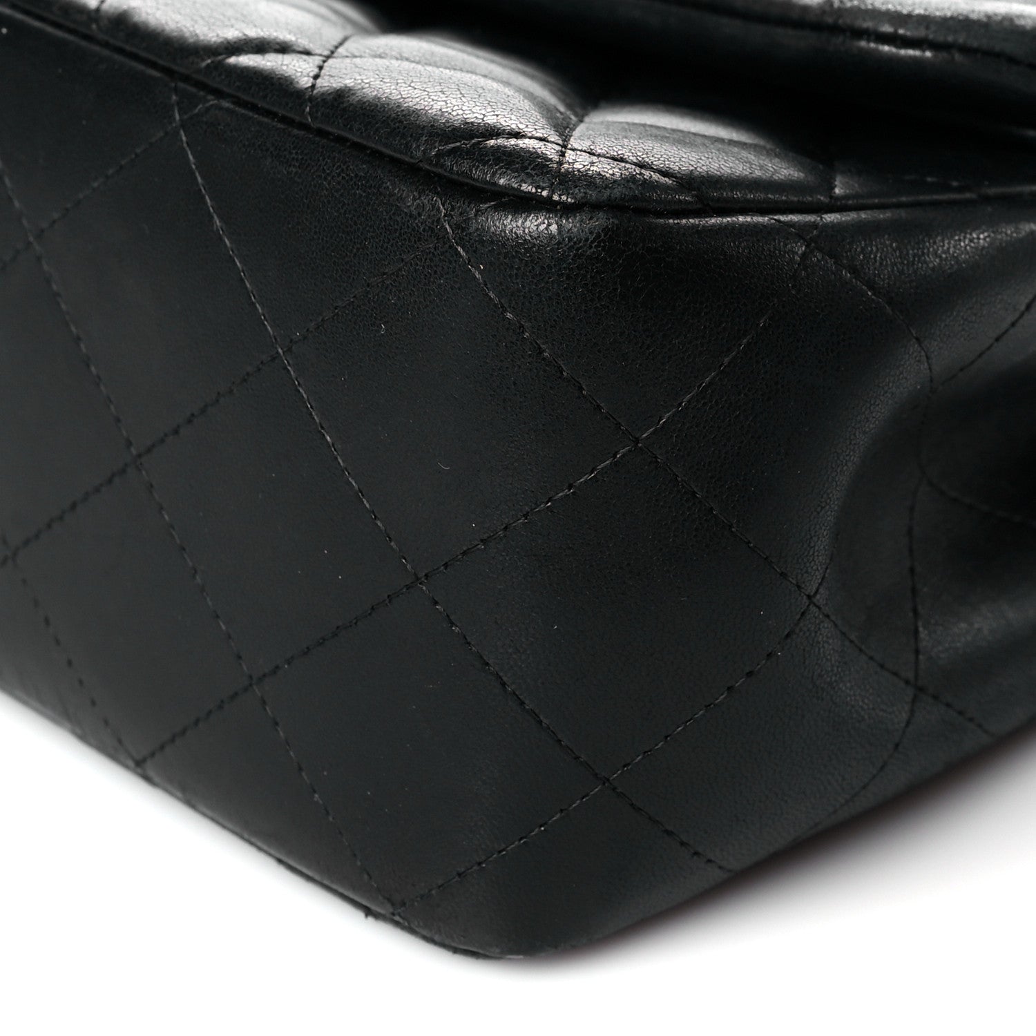 Chanel Lambskin Quilted Jumbo Double Flap Black 10 of 17