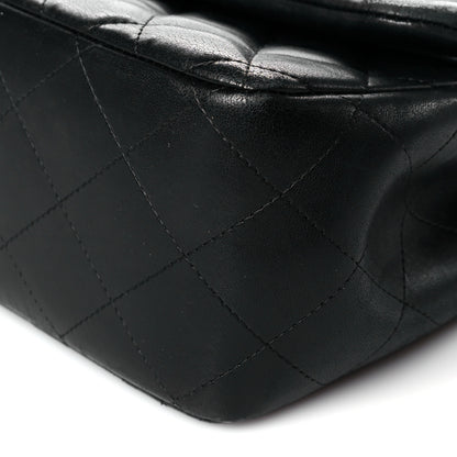 Chanel Lambskin Quilted Jumbo Double Flap Black 10 of 17