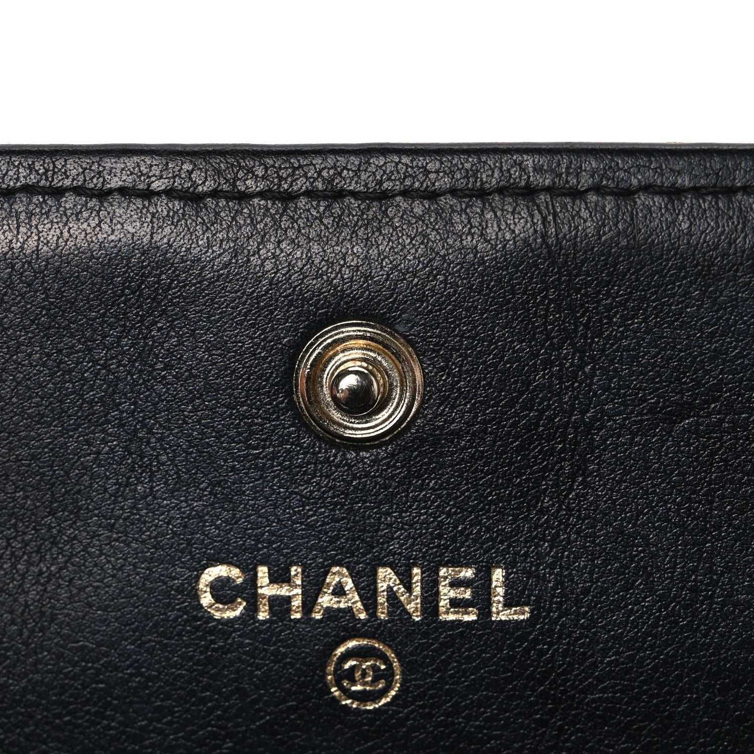 Chanel Lambskin Large Boy Gusset Flap Wallet Black Silver 6 of 8