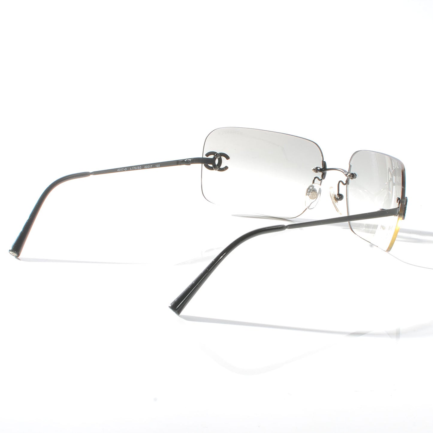Metal Crystal CC Logo Sunglasses 4017-D Silver